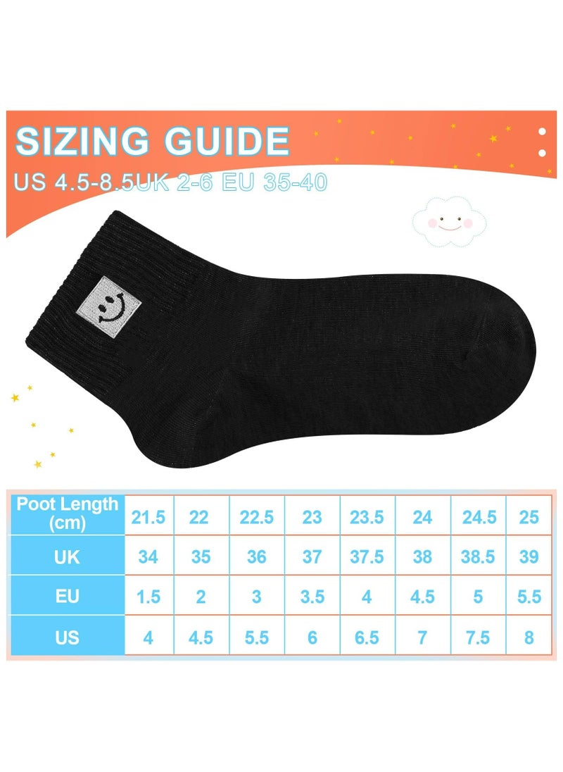 CMGTYYD - 6 Pairs Soft Cotton Socks for Women,Cute Smile Face Ankle Socks, Novelty Design for Comfortable & Stylish Wear, Cozy & Fun - Image 1