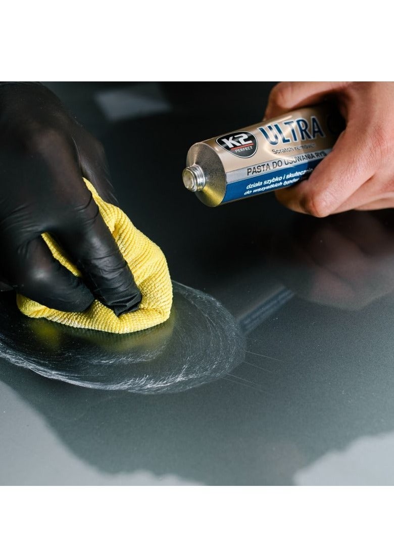 K2 Car Scratch Remover Paste Ultra Cut Compound Heavy Cut Polish for Deep Scratches, Swirl Marks, Oxidation Removal, Paint Correction Cream for Car Body, Metal, Chrome, DIY Car Care Repair - Image 5