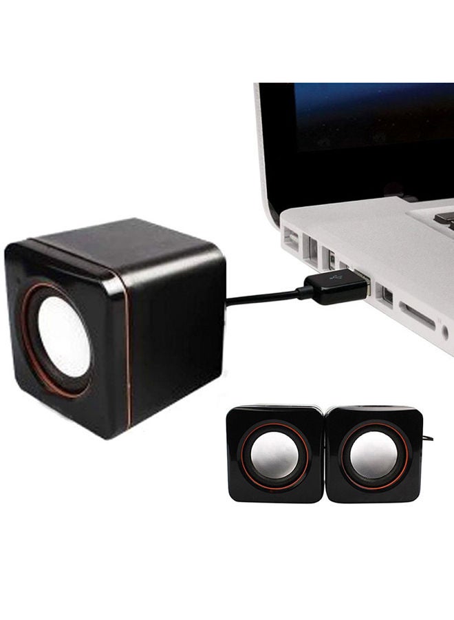 NIBEMINENT Mini Portable Audio Jack Stereo Speaker Black  - Image 2