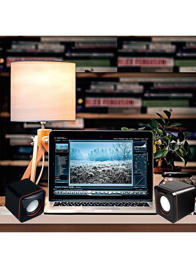 NIBEMINENT Mini Portable Audio Jack Stereo Speaker Black  - Image 3