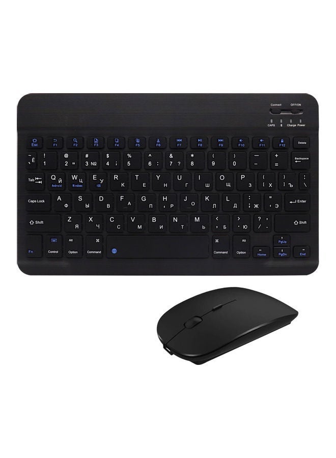 3-System Switch Multi-Language Universal Type Laptop Ipad BT Keyboard Mouse Suit Black  - Image 1