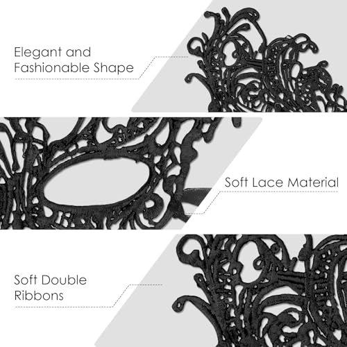 Exlinonline Lace Masquerade Mask for Women Adult,Soft Gentle Material,Specially For Costume,Thememed Party - Image 2