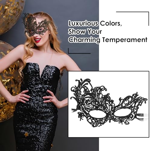 Exlinonline Lace Masquerade Mask for Women Adult,Soft Gentle Material,Specially For Costume,Thememed Party - Image 4