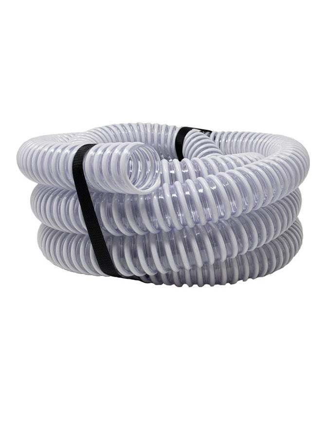 Sealproof 1.25" (32mm) Pool Filter Pump Connection Hose for 1-1/4 Inch Above Ground Pools and Intex Systems, 12 FT Premium Quality PVC Made in USA | Cut to Desired Length, Includes 4 Hose Clamps - Image 1