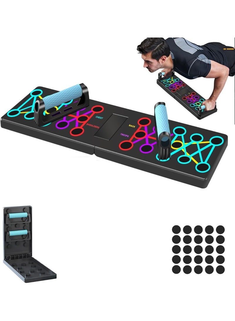 Soofam 12 in-1 Push Up Board,Press Up Board for Home Gym, Foldable Pushup Board Portable Strength Training Equipment, Multi-function Fitness Workout - Image 1