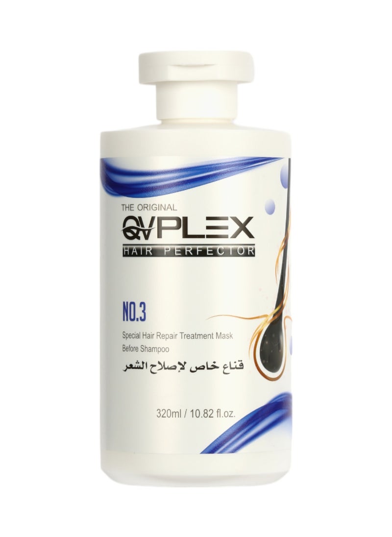 QVPLEX - THE ORIGINAL HAIR PERFECTOR NO.3 Special Hair Repair Treatment Mask Before Shampoo 320 ml / 10.82 fl.oz. - Image 1