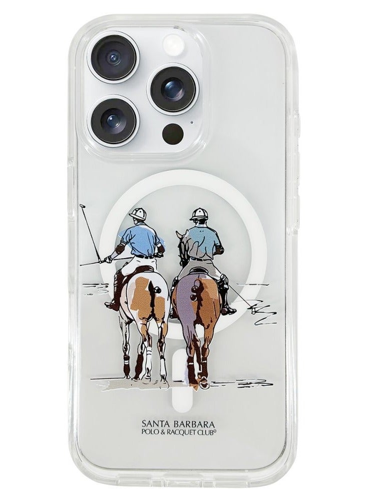 Santa Barabara Polo Santa Barbara Polo Racquet Club iPhone 16 Pro Willie Transparent Magsafe Cover – Morandi - Image 1