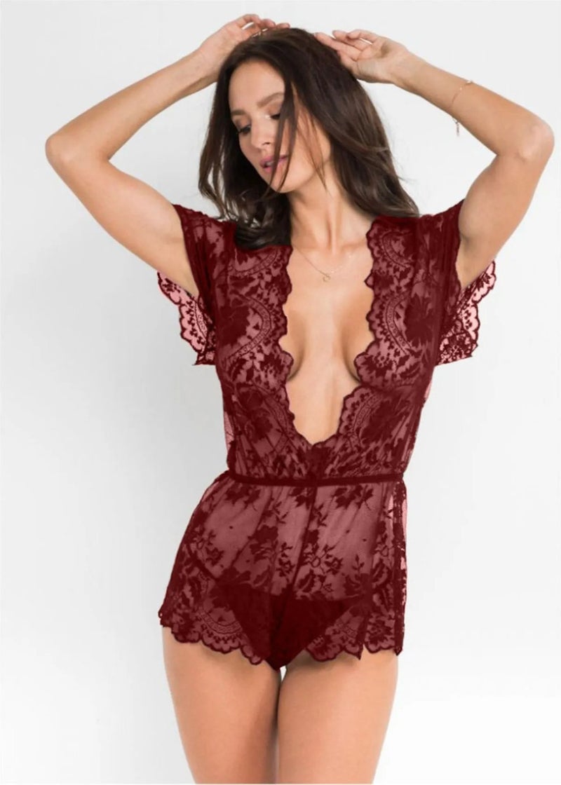 my cherie Lace Chic Mini Jumpsuit Nightgown - Image 2