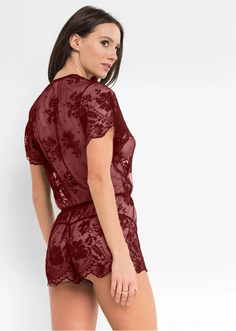 my cherie Lace Chic Mini Jumpsuit Nightgown - Image 1