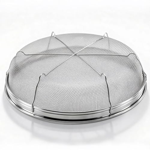 DOPMEP Fine Mesh Strainer for Kitchen, Stainless Steel Colander Bowl for Pasta, Rice, Fruit, Metal Net Baskets with Resting Base - Strain, Drain, Rinse (Diameter 12.2 inch) - Image 2