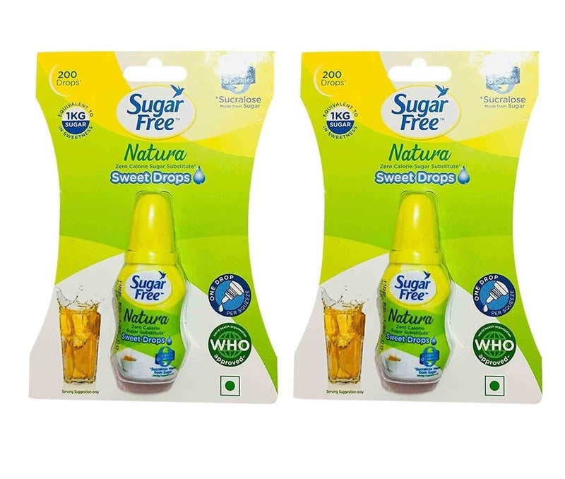 Sugar Free Natura Liquid Drops Pack of 2 (2 × 10ml) – Zero Calorie Sweetener Sucralose Drops for Tea Coffee Baking – Diabetic Friendly Low Glycemic Sugar Substitute UAE - Image 1