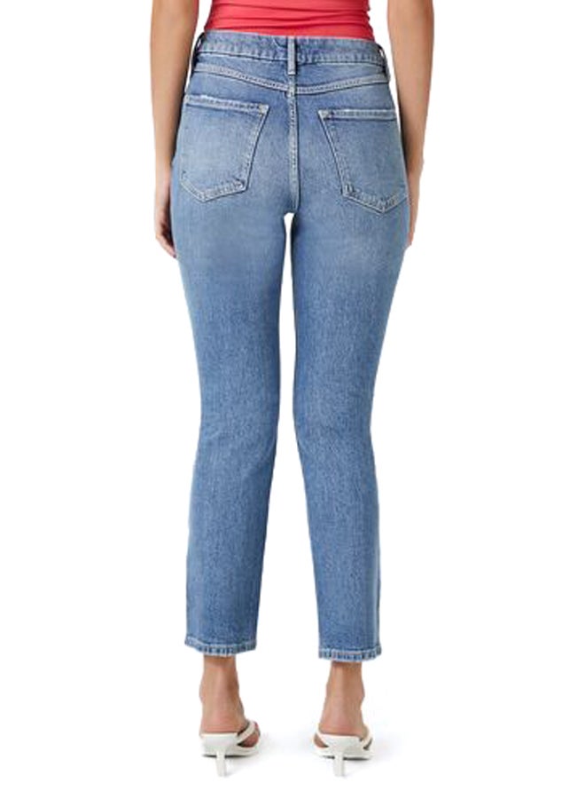 FOREVER 21 High-Rise Straight Jeans  - Image 4