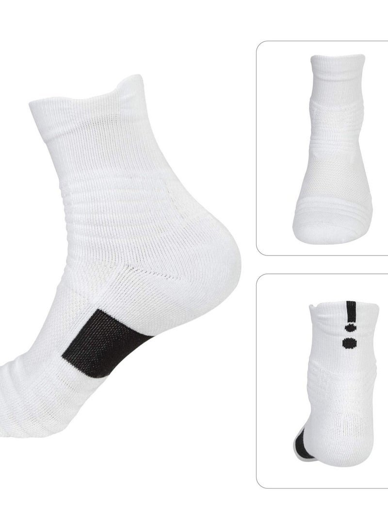 Generic Basketball Socks, Men's Sports Socks Thickened Mid Tube Badminton Socks Running Socks Outdoor Elite Socks, Sweat Absorbing Non-Slip Basketball Socks for Teens and Adults (3 Pairs)  - Image 4