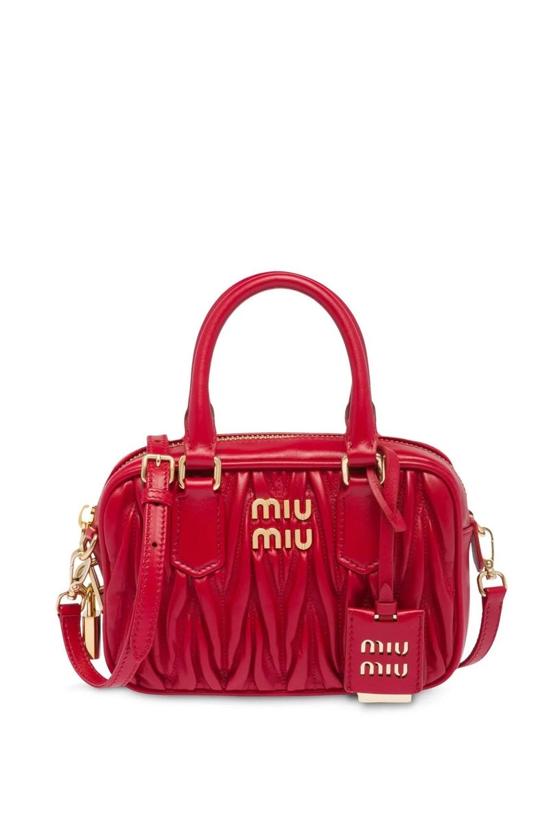 Miu Miu MIU Arcadie Quilted nappa leather bag Top Handbag Shoulder With Crossbody Strap - Image 1