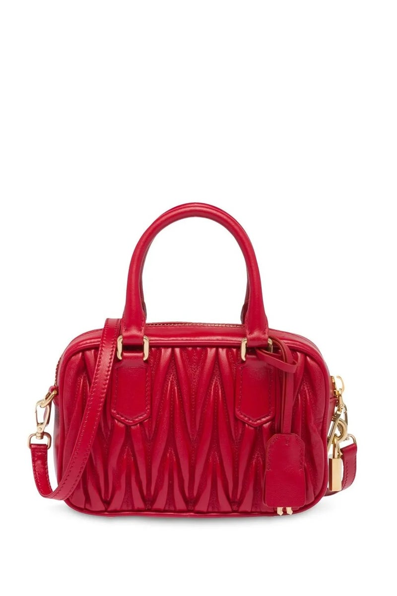 Miu Miu MIU Arcadie Quilted nappa leather bag Top Handbag Shoulder With Crossbody Strap - Image 2