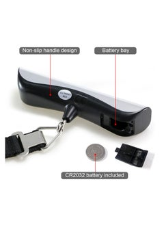 KASTWAVE Luggage Scale, Digital Hanging Luggage Scale, Travel Suitcase Scale, Portable Handheld Weight Baggage Scale, 110 Lbs Capacity, Green Backlight, LCD Display, Auto Data Lock Function  - Image 5