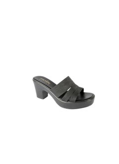 Michelle Morgon Ladies Block Heel Sandals Black 092-2287
