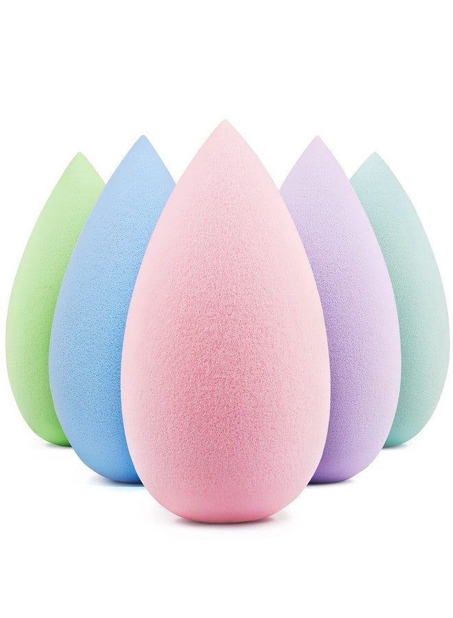 BEAKEY 5 Pcs Makeup Sponge Set, Latex-Free Makeup Sponges for Foundation, Multi-colored Boun Boun Sponges, Flawless for Liquid, Cream, and Powder - Image 1