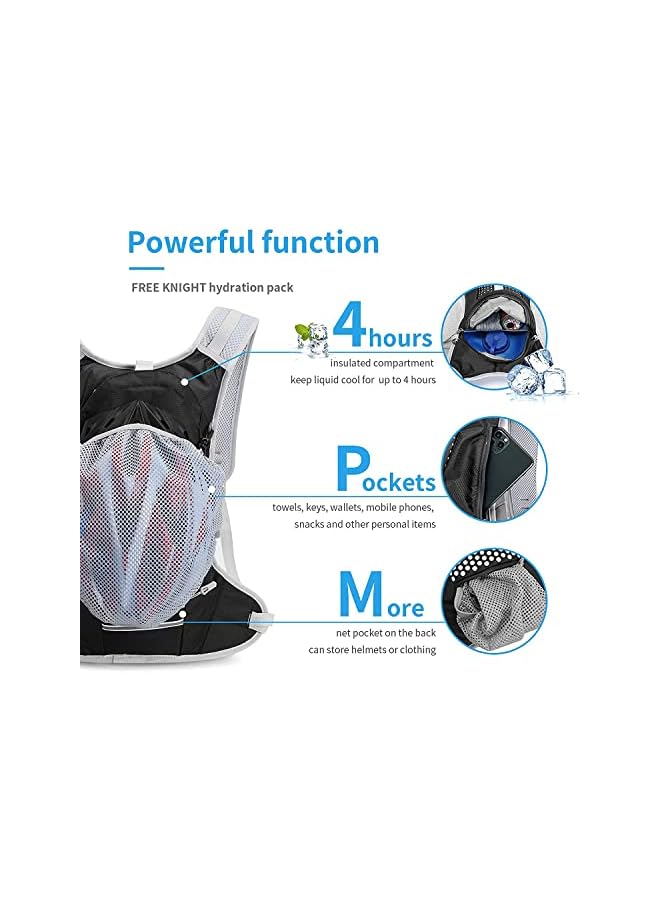 PROMASS Hydration Backpack,Insulated Hydration Pack Lightweight Water Backpack With 2L Bladder For Running,Cycling,Camping,Hiking - Image 2