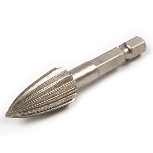 Preamer 5 Pics 1/4" Hex Shank HHS Rotary Wood Carving Burr File Rasp Drill Bit Set - Image 4