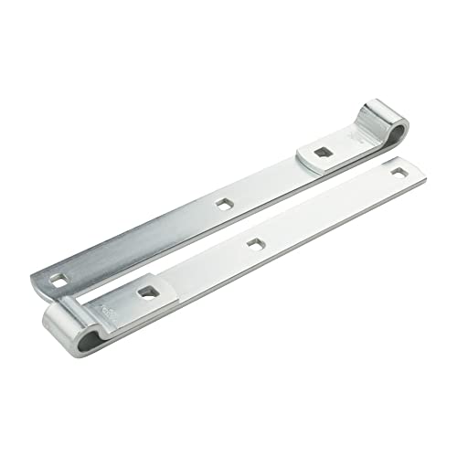 National Hardware N129-767 Screw Hooks/Strap Hinges, 12-Inches, Coated with WeatherGuard Protection, Zinc-Plated - Image 1