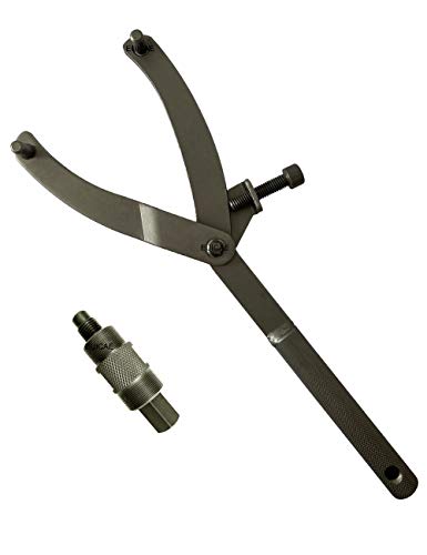 EUICAE Spanner Wrench Set - Adjustable Wrench Holder, Hub, Flywheel, Sprocket, Fan Clutch Removal Tool for Scooter & Motorcycle Accessories (Type A+B) - Image 1