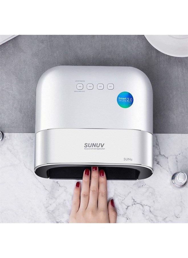 SUNUV - 48W UV LED Professional Nail Lamp for Gel Nail Polish Curing UV Light Nail Dryer 5 Fingernails & Toenails with Sensor, 39 PCS LED Beads SUN3 Gift for Woman Mom Girl - Image 1