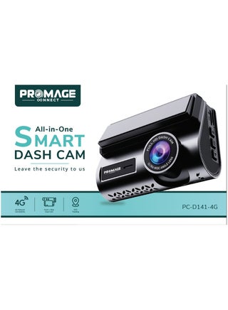 PROMAGE Connect Dash Camera 4G – PC-D141-4G, 2K Front + 720P Rear Dual Lens, GPS, 3" IPS Display, 4G LTE, WiFi Hotspot, Loop Recording, Live View, G-Sensor, Parking Mode - pzsku/Z8A41D26732D7A1B986EDZ/45/1751278016/a05a526c-ebca-41b5-8b46-3054a4afbda6