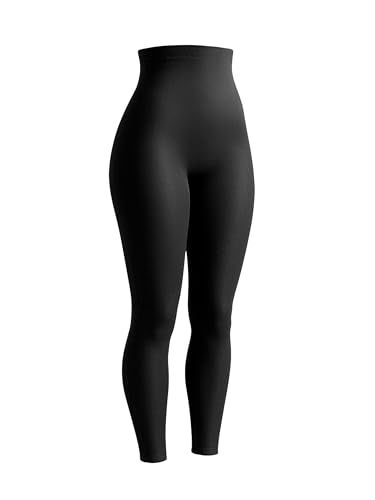 SHAPERMINT High Waisted Tummy Control Compression Leggings for Women - Petite to Plus Size Womens Leggings Non See Through Black - Image 2