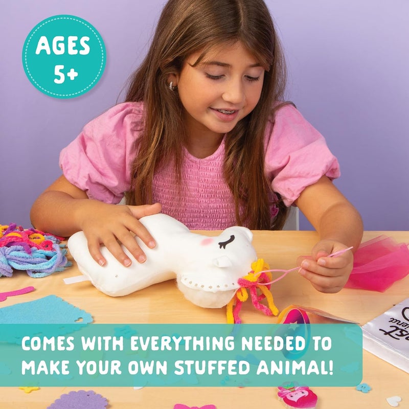 Craft Tastic Craft- Tastic - Make a Friend Unicorn - Mini Sewing Kit, Arts and Crafts, Kids Crafts, Craft Kit Makes 1 Easy-to-Sew Stuffie with Accessories, Bonus Travel Tote Included Ages 6+ - Image 3