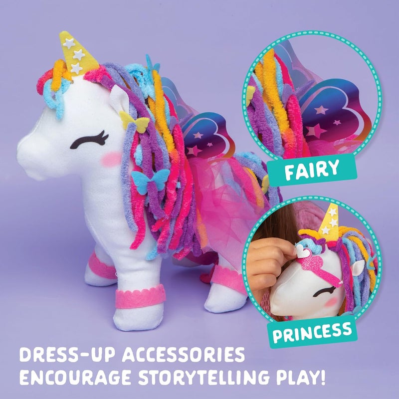 Craft Tastic Craft- Tastic - Make a Friend Unicorn - Mini Sewing Kit, Arts and Crafts, Kids Crafts, Craft Kit Makes 1 Easy-to-Sew Stuffie with Accessories, Bonus Travel Tote Included Ages 6+ - Image 5