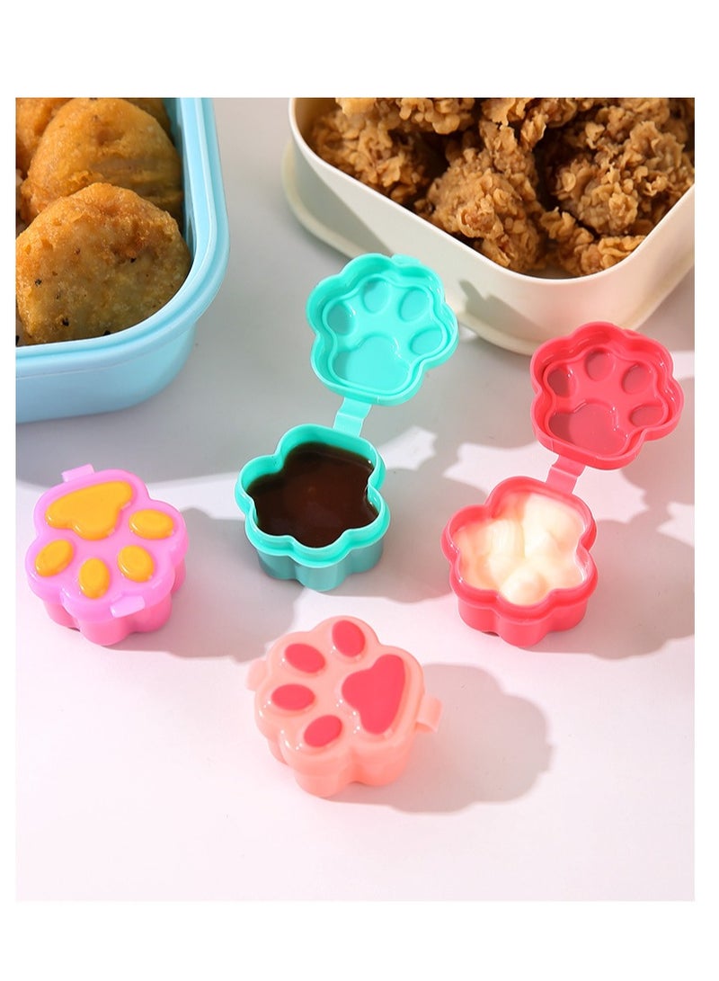 GUDOO Salad Dressing Container To Go Leak-proof and Reusable Dipping Sauce Cups with Lids Small Condiment Containers for Snacks Sauces Dips and Spices 4pcs  - Image 1