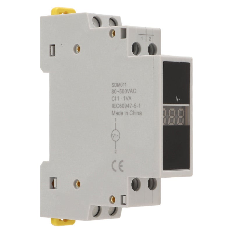 مقياس الفولت الرقمي AC 80V-500V مقياس الجهد أحادي الطور - دقة عالية شاشة عرض واضحة مع غلاف ABS للكهربائيين - Image 4