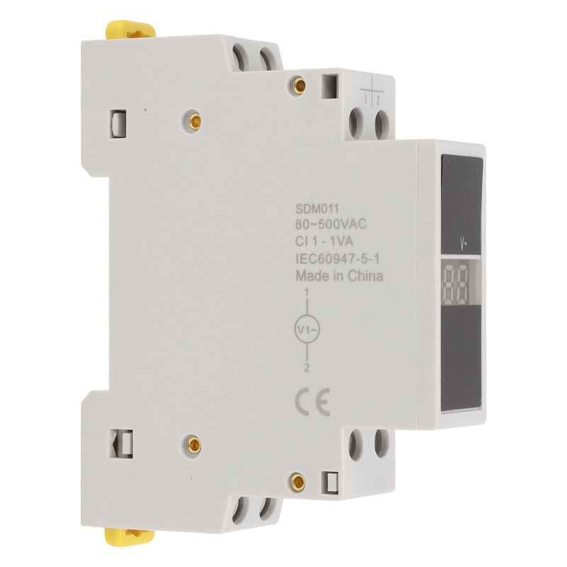 مقياس الفولت الرقمي AC 80V-500V مقياس الجهد أحادي الطور - دقة عالية شاشة عرض واضحة مع غلاف ABS للكهربائيين - Image 1