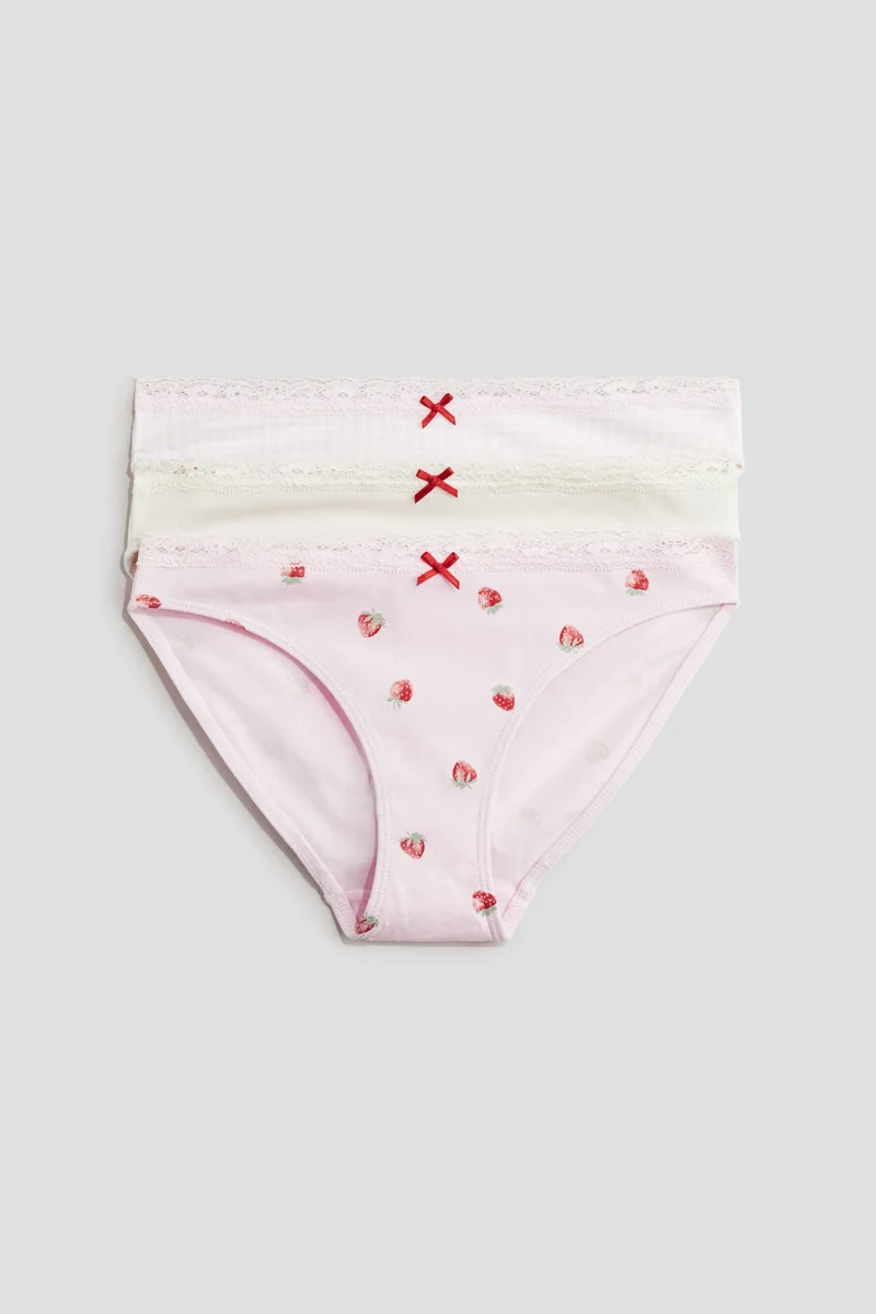 اتش اند ام سروال داخلي من القطن- عبوة من 3 قطع