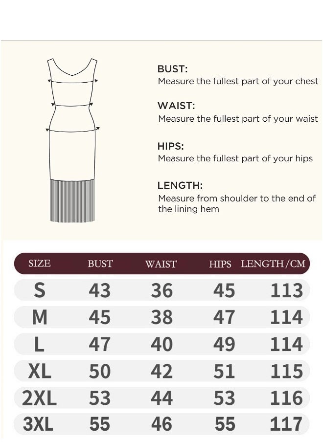 Generic - Women's Flapper Dresses 1920s Beaded Fringed Great Gatsby Dress, Beige/M - Image 1