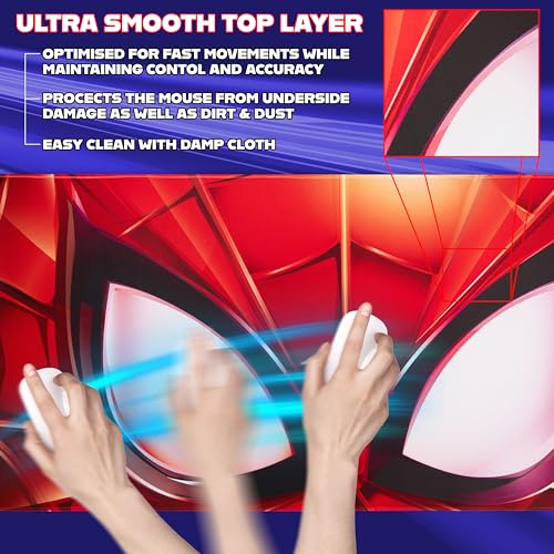 Marvel Spiderman Desk Mat Large Mouse Mat 31.2 x 13.9” Desk Protector Mat PC Laptop Keyboard Gaming & Office Supplies Non Slip - Spiderman Gifts for Men (Red Spiderman) - Image 5