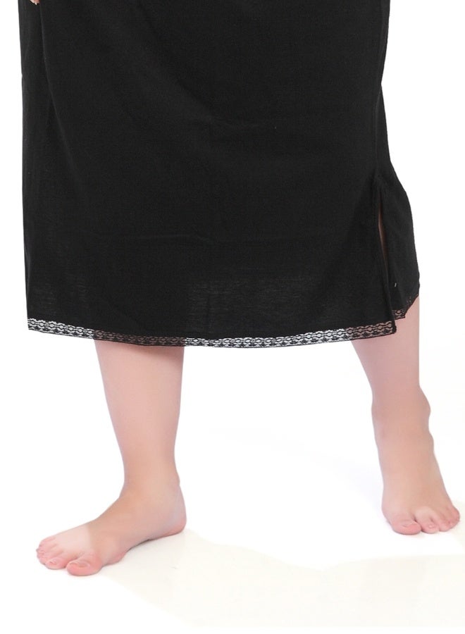 mybody MyBody Maxi Inskirt Pack of 2 – Black Cotton Underskirts for Women | Breathable & Stretchable Inner Skirt for Abaya, Gown & Maxi Dress | Sizes S to 3XL | Comfortable Modest Wear  - Image 5