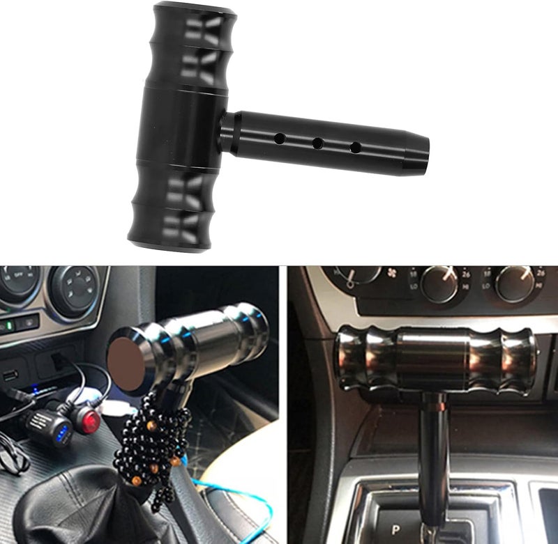 Gear Shift Knob, Aluminum Alloy, Black Universal Fit, Durable Car Interior Upgrade - Easy Installation, High Strength, Compatible with Most Vehicles - Image 4