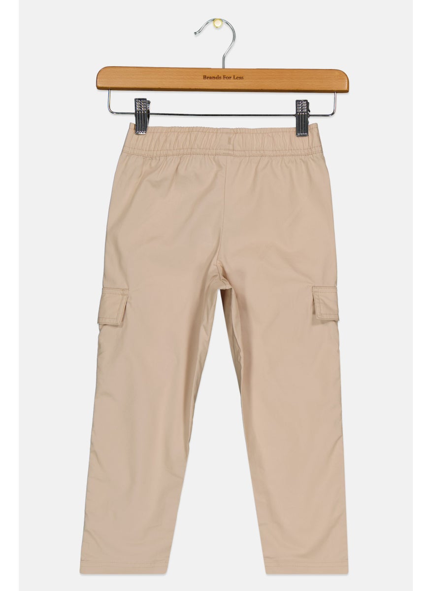 PUMA Toddlers Boy Brand Logo Cargo Pants, Beige  - Image 2