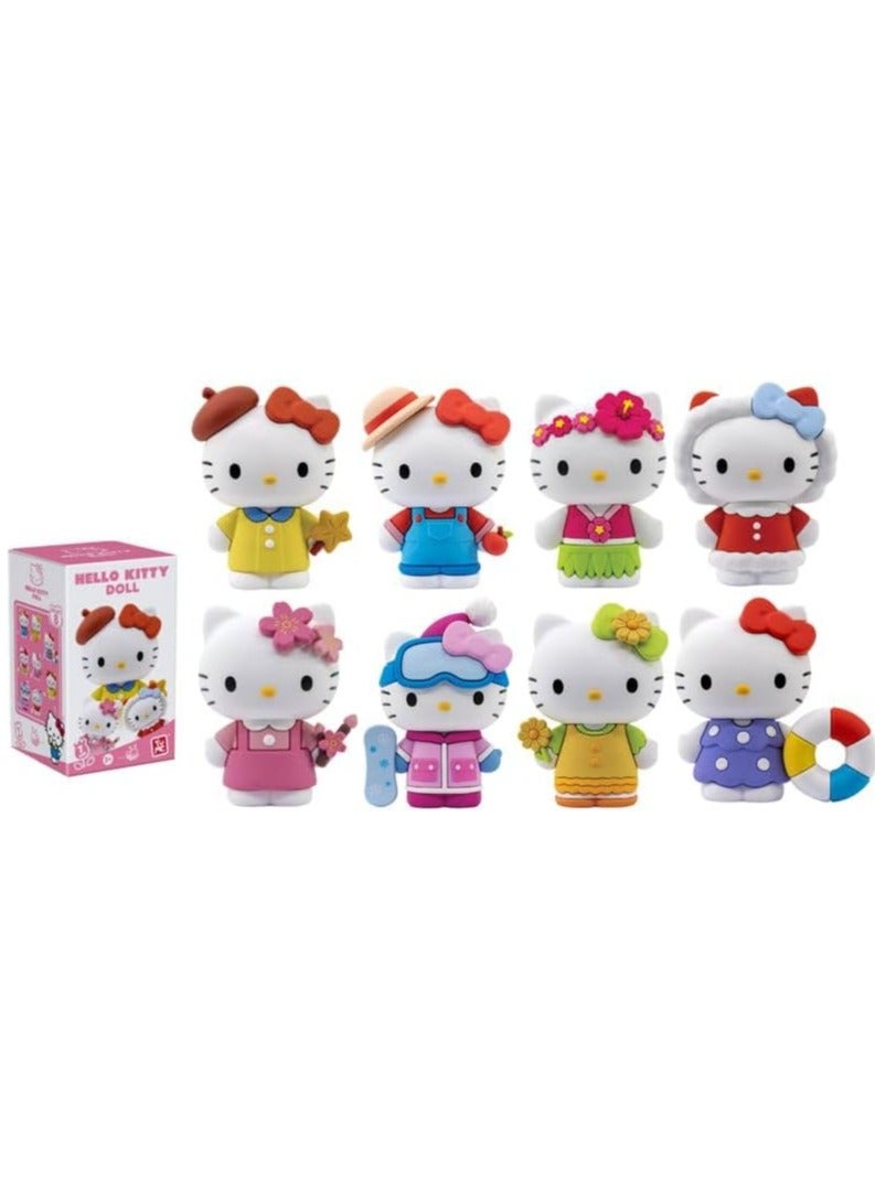 Hello Kitty Doll Mini Dress Up Display Figurine - 1 Piece Only, Assorted 11534 - Image 1