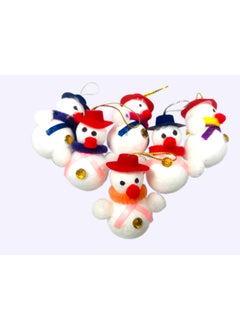 Evisha Evisha 6 Pcs Small Mini Snow Man and 12 Pcs Small Mini Red Apple Artificial for Christmas Tree Decoration  - Image 2