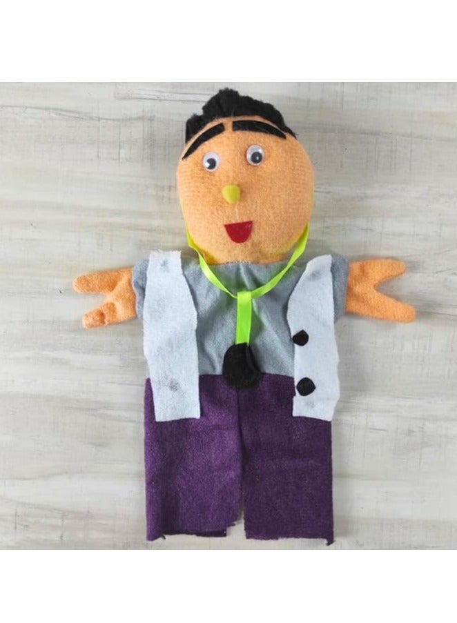 Hand Puppets for Kids Storytelling, Puppet for Theater, Puppet for School, Teaching Speech with Different Characters, Made of High Quality Materials (Dr. Men) - Image 1
