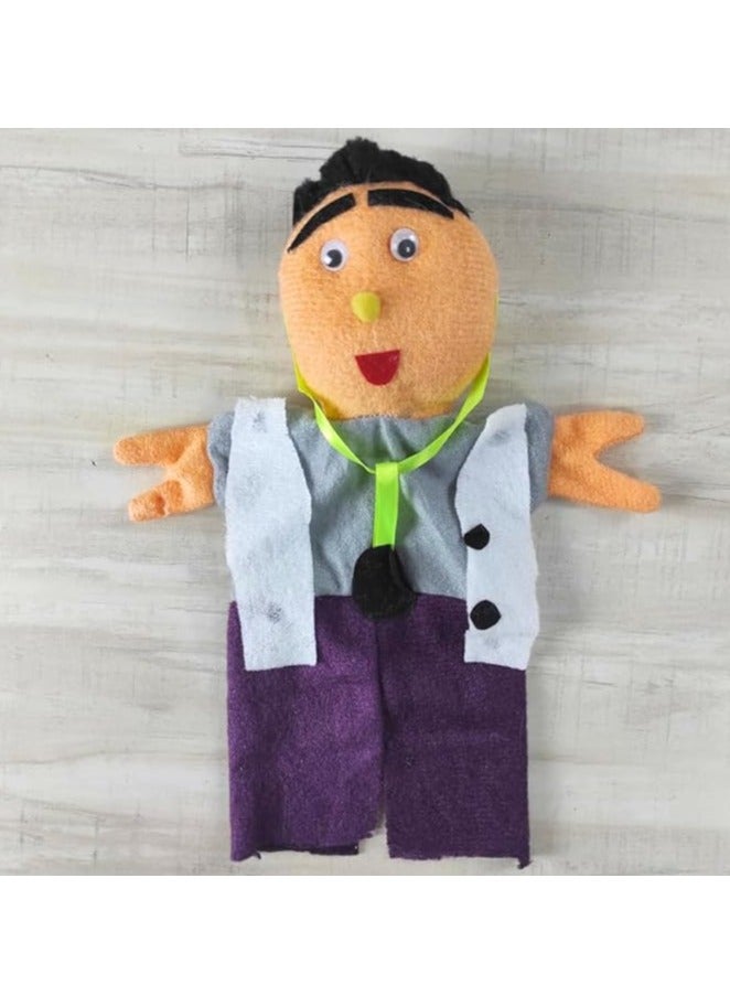 Hand Puppets for Kids Storytelling, Puppet for Theater, Puppet for School, Teaching Speech with Different Characters, Made of High Quality Materials (Dr. Men) - Image 3