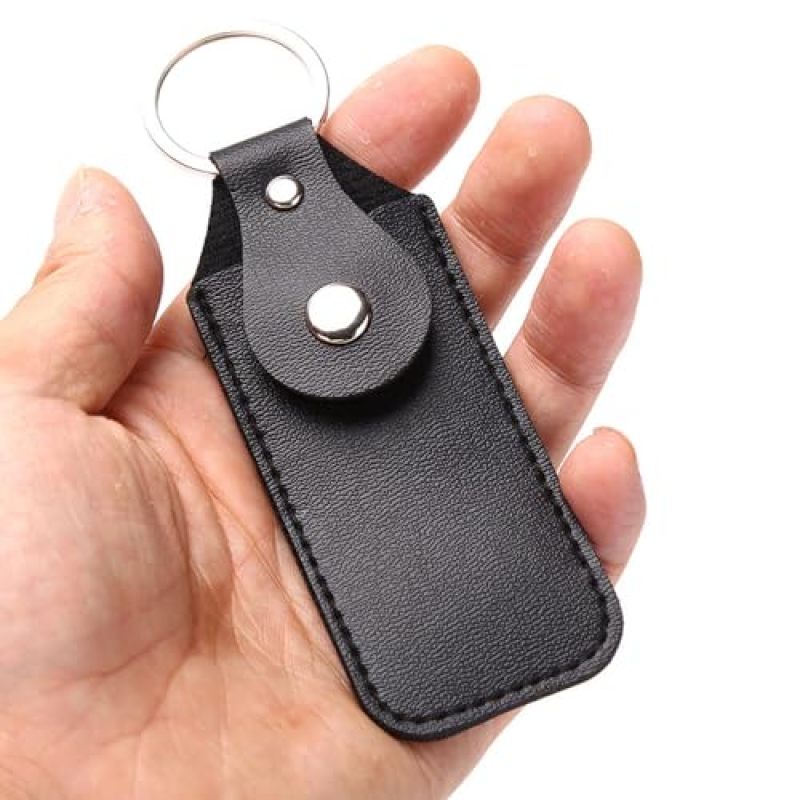 PVC Leather Flash Drive Holder 8cm Soft Shell Pouch " - " USB Storage Pouch Keychain Protective USB Case With Hook " for " Travel Office Students - Image 3
