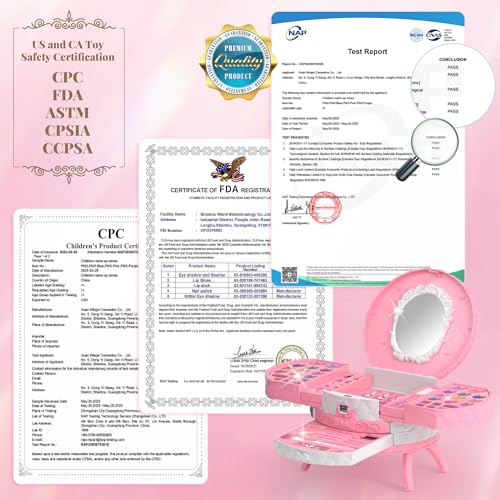 PERRYHOME Kids Makeup Sets for Girls 5-8, 57 Pcs Kids Makeup Kit for Girls Non-Toxic Washable Real Cosmetic Set, Toddlers Birthday Gifts Princess Toys for 3 4 5 6 7 8 9 10 11 12 Year Old (Pink) - Image 3