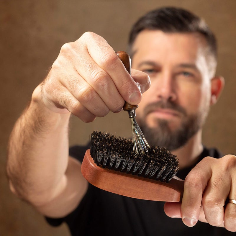 ZilberHaar Brush Cleaner - Beard and Hair Brush Cleaner Tool - Hand-Made Natural Hairbrush Cleaner Tool - 4.3 Inches Long and 1.9 Inches Wide at Rake End - Image 4