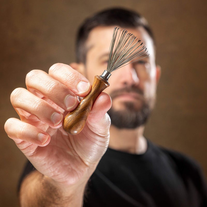 ZilberHaar Brush Cleaner - Beard and Hair Brush Cleaner Tool - Hand-Made Natural Hairbrush Cleaner Tool - 4.3 Inches Long and 1.9 Inches Wide at Rake End - Image 3