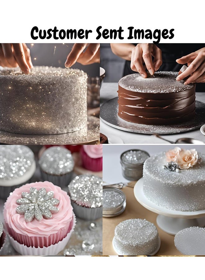 Edible Luster Dust, 1.5 Grams Baking Decoration Powder Food Grade Cake Dust Metallic Shimmer Food Coloring Powder for Baking, Fondant, Gumpaste, Chocolate, Candy, Drinks, Cookies - Dark Grey  - Image 4