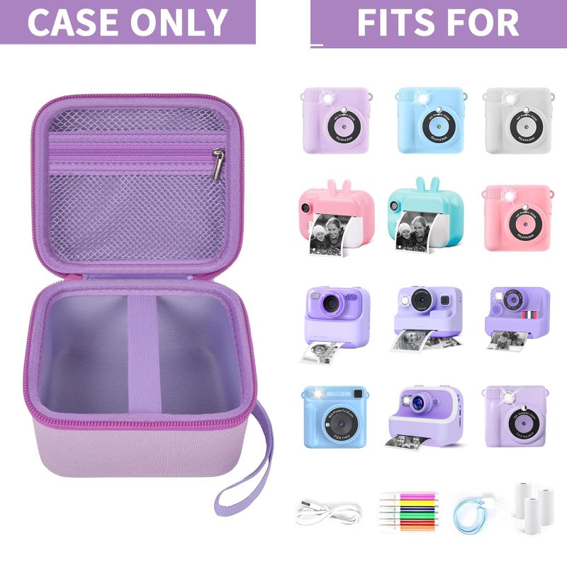 PAIYULE Kids Instant Print Camera Case Compatible with ESOXOFFORE for Dylanto for DUDUDRAGON for GKTZ for ETIKEZ for Dafotil for Careenoah for Aasonida Digital Video Prints Paper Bag (Box Only) Purple - Image 2
